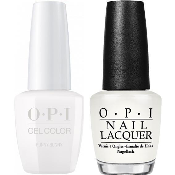 OPI GelColor + Matching Lacquer Funny Bunny #H22 - Universal Nail Supplies