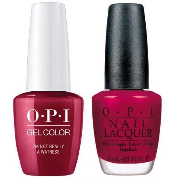 OPI GelColor + Matching Lacquer I'm Not Really A Waitress #H08 - Universal Nail Supplies
