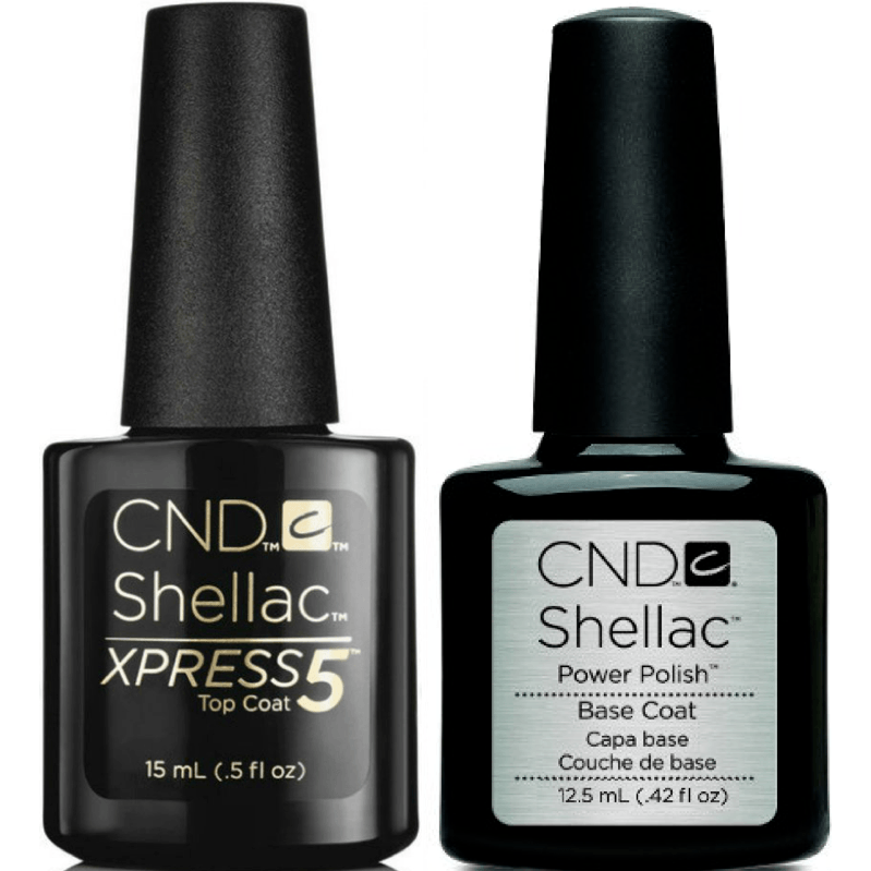 CND Creative Nail Design Shellac - Large Size Base & Xpress 5 Top - Universal Nail Supplies