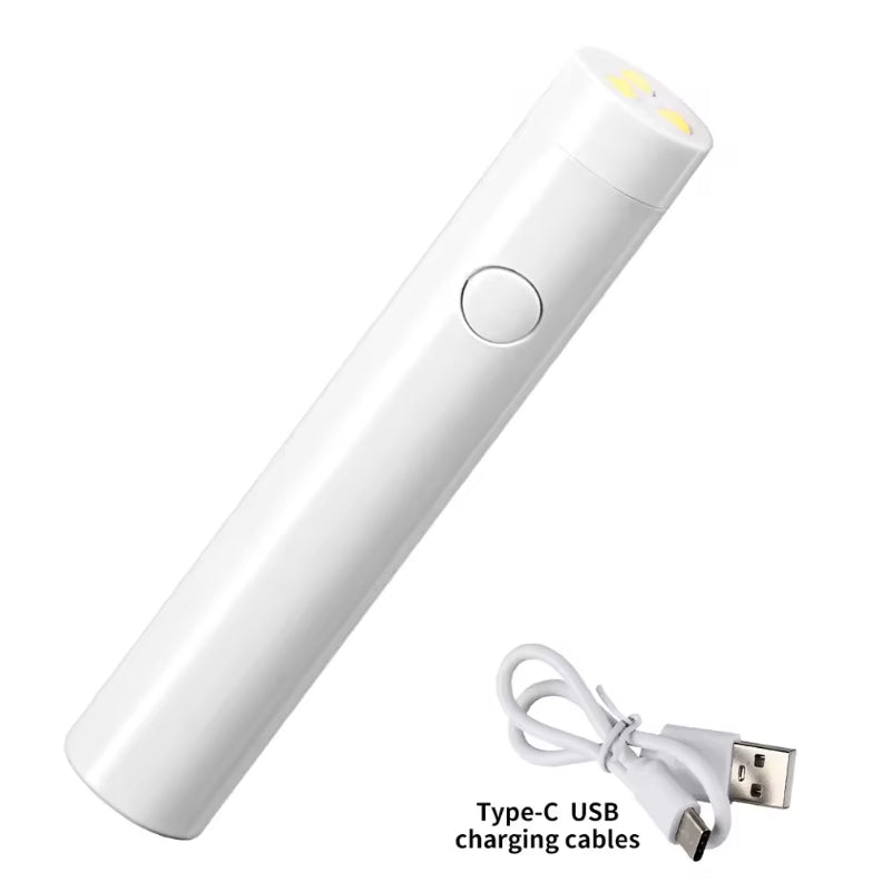 UNS Portable UV LED Nail Lamp with Rechargeable Base White - Universal Nail Supplies