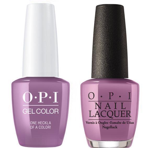 OPI GelColor + Matching Lacquer One Heckla of a Color #I62 - Universal Nail Supplies