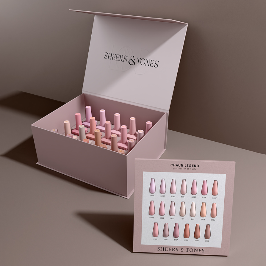 Chaun Legend Sheers & Tones Collection, 20pcs - Universal Nail Supplies