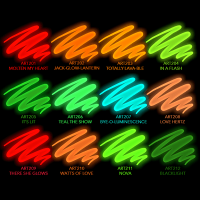 Kiara Sky Gel Art Glow Colllection Set of 12 - Universal Nail Supplies