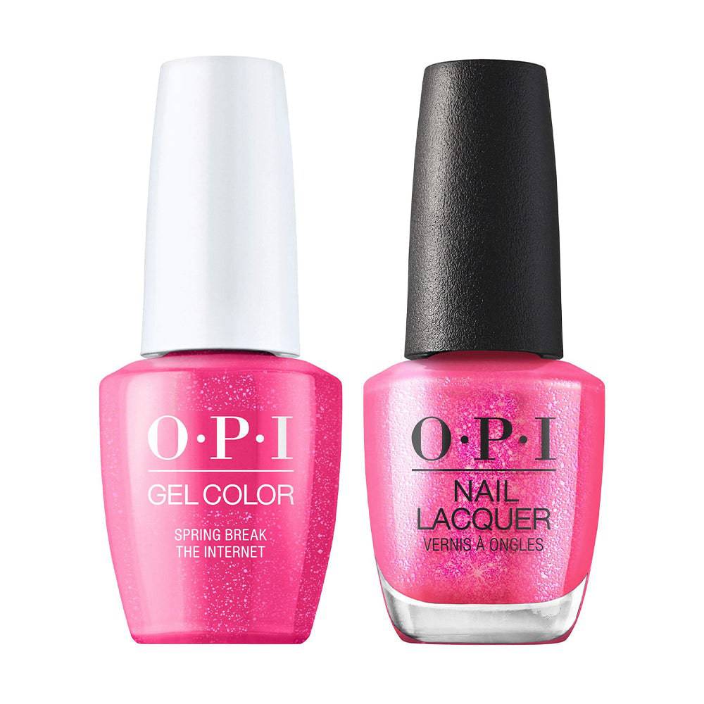 OPI GelColor + Matching Lacquer Spring Break The Internet #S009 - Universal Nail Supplies