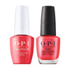 OPI GelColor + Matching Lacquer Left Your Texts On Red #S010