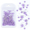 Purple Acrylic Flower Nail Art Charm Decoration Steel Ball For Manicure Design