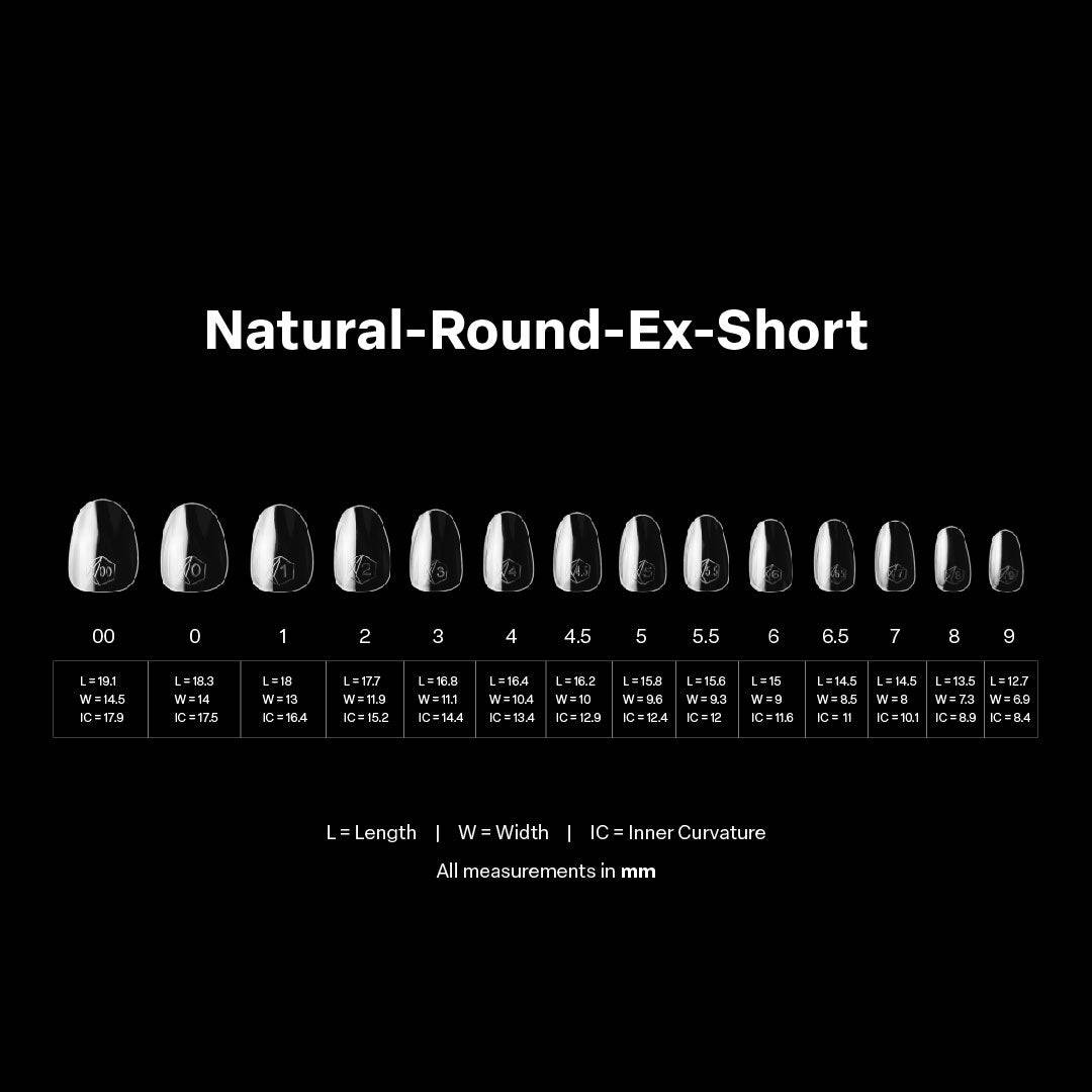 Aprés Nail Gel-X Extensions - Natural Round Extra Short V2 - Universal Nail Supplies