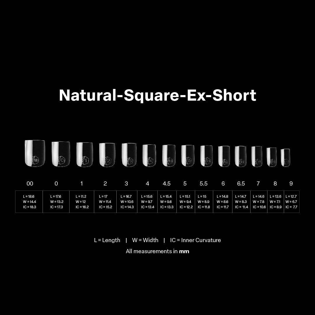Aprés Nail Gel-X Extensions - Natural Square Extra Short V2 - Universal Nail Supplies