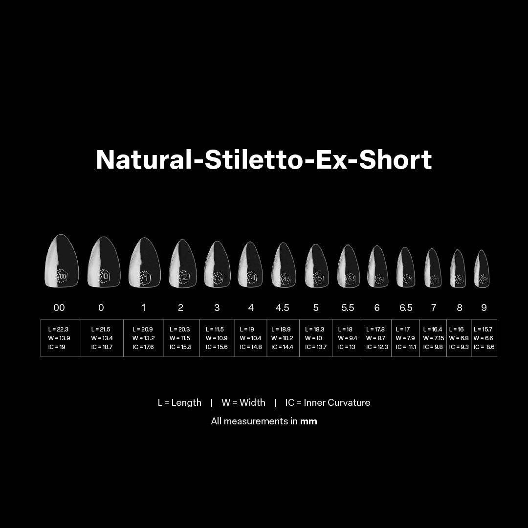 Aprés Nail Gel-X Extensions - Natural Stiletto Extra Short V2 - Universal Nail Supplies