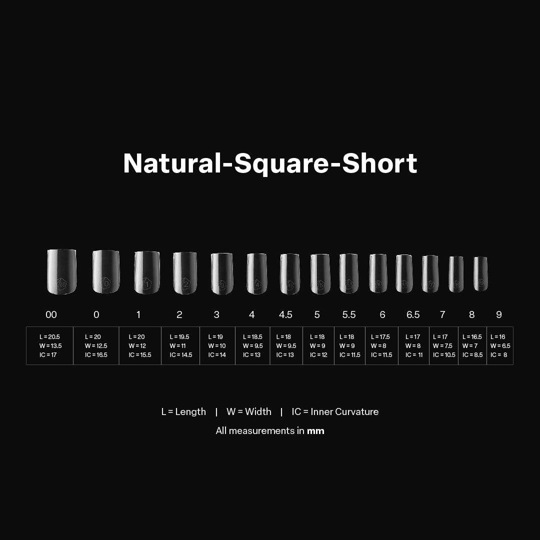 Aprés Nail Gel-X Extensions - Natural Square Short V2 - Universal Nail Supplies