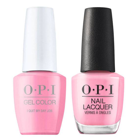 OPI GelColor + Matching Lacquer I Quit My Day Job #P001 - Universal Nail Supplies