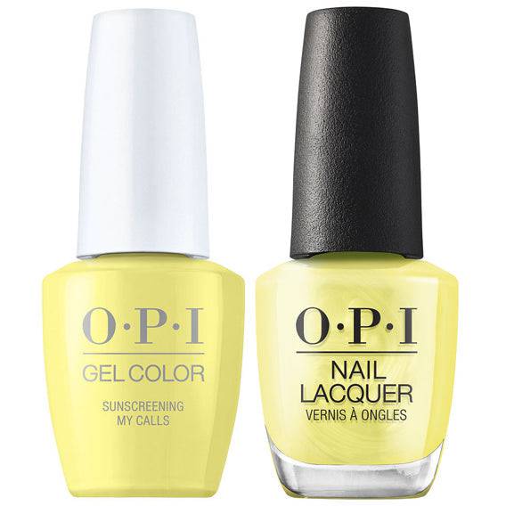 OPI GelColor + Matching Lacquer Sunscreening My Calls #P003 - Universal Nail Supplies
