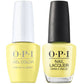 OPI GelColor + Matching Lacquer Stay Out All Bright #P008 - Universal Nail Supplies