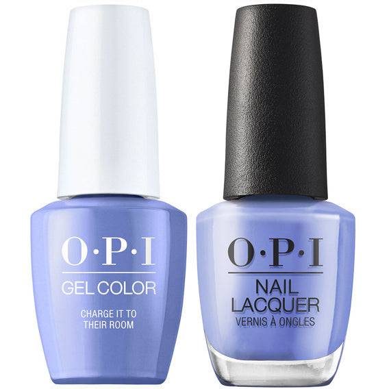 OPI GelColor + Matching Lacquer Charge It To Their Room #P009 - Universal Nail Supplies