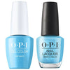 OPI GelColor + Matching Lacquer Surf Naked #P010