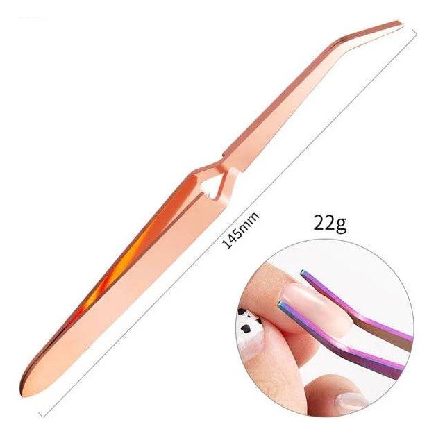 Nail Art Shaping Tweezers Stainless Steel Multi-Function Clip Tip Manicure  Tool UV Gel Acrylic C Curve Nipper Pink Nail Supplies - AliExpress