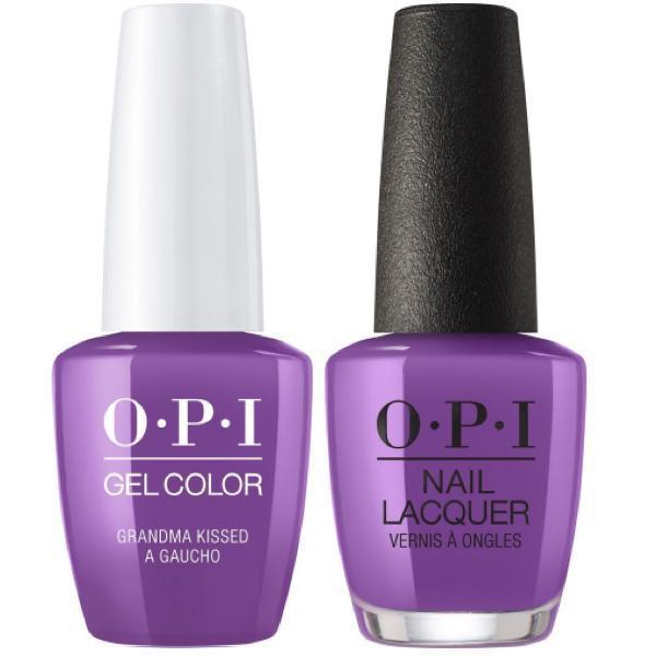 OPI GelColor + Matching Lacquer Grandma Kissed A Gaucho #P35 - Universal Nail Supplies