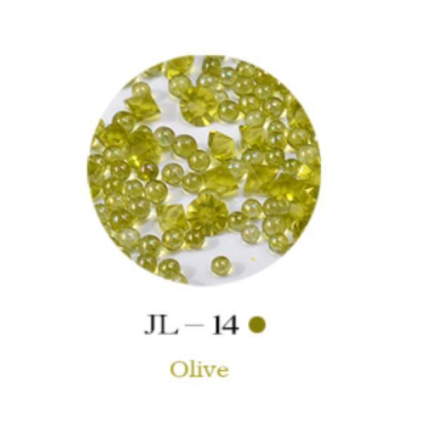 Mini Nail Art Beads - Olive #JL14 - Universal Nail Supplies