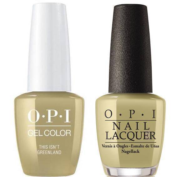 OPI GelColor + Matching Lacquer This Isn't Greenland #I58 - Universal Nail Supplies