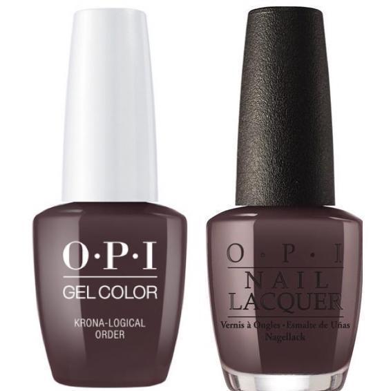 OPI GelColor + Matching Lacquer Krona-Logical Order #I55 - Universal Nail Supplies