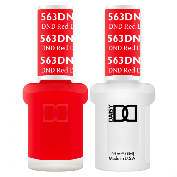 DND Daisy Gel Duo - DND Red #563 - Universal Nail Supplies
