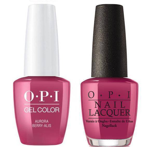 OPI GelColor + Matching Lacquer Aurora Berry-Alis #I64 - Universal Nail Supplies