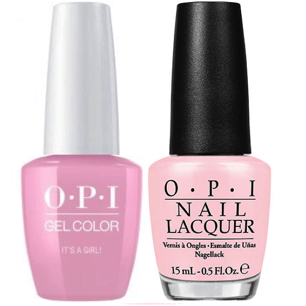 OPI GelColor + Matching Lacquer It's A Girl #H39 - Universal Nail Supplies