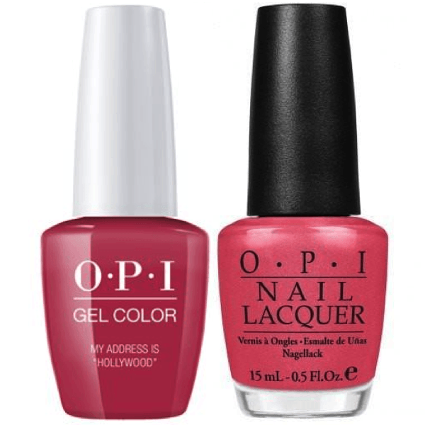 OPI GelColor + Matching Lacquer My Address Is "Hollywood" #T31 - Universal Nail Supplies