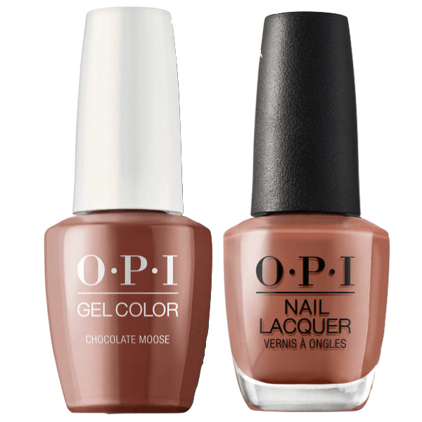 OPI GelColor + Matching Lacquer Chocolate Moose #C89 - Universal Nail Supplies