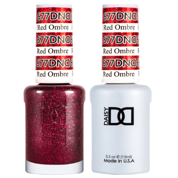 DND Daisy Gel Duo - Red Ombre #677 - Universal Nail Supplies