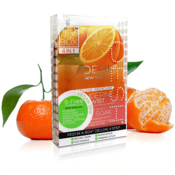 Voesh - Pedi in a Box Deluxe 4 Step Tangerine Twist - Universal Nail Supplies