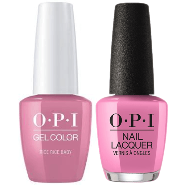 OPI GelColor + Matching Lacquer Rice Rice Baby #T80 - Universal Nail Supplies