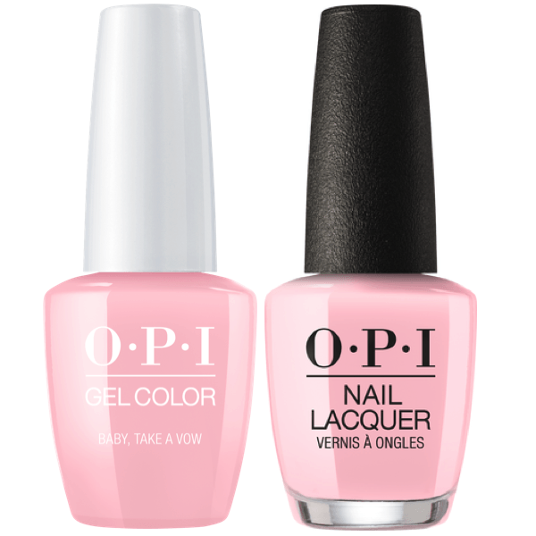 OPI GelColor + Matching Lacquer Baby, Take A Vow #SH1 - Universal Nail Supplies