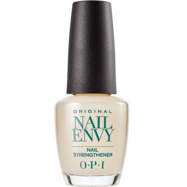 OPI Nail Envy nail strengthener bottle, 0.5 oz, showing the OPI Treatments branded packaging for improved nail health