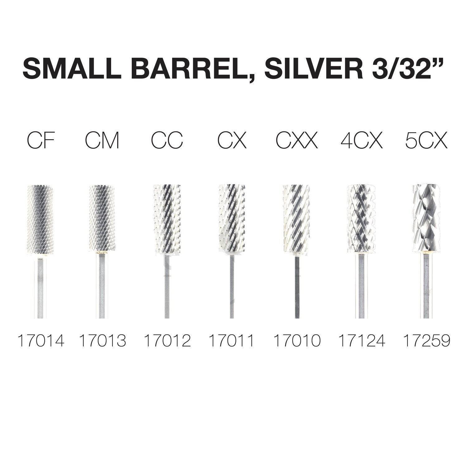 Cre8tion Nail Drill Tip - 2 Way Traditional Carbide Small Barrel 3/32" - Universal Nail Supplies