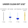 Cre8tion Nail Drill Tip - Under Clean Bit Tip 3/32