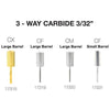 Cre8tion Nail Drill Tip - 3 Way Carbide 3/32