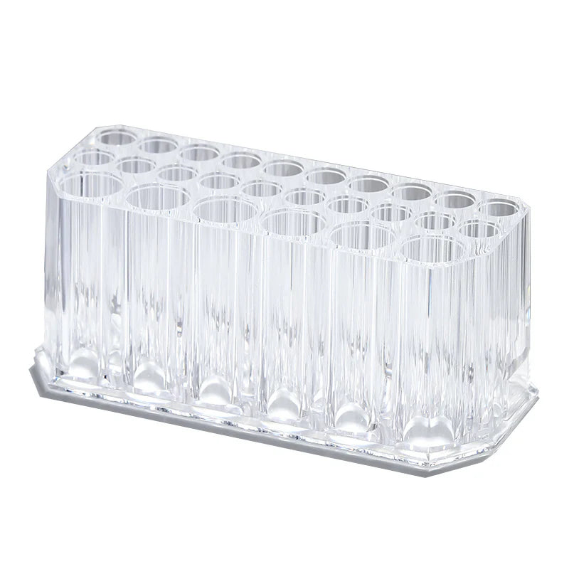 UNS 26-hole acrylic nail brush holder for nail art, with multiple compartments for organizing nail brushes and tools.