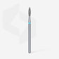 Diamond nail drill bit "flame", sharp, blue,  head diameter 2.1  mm/ working part 8 mm (sets 6 pcs image 1