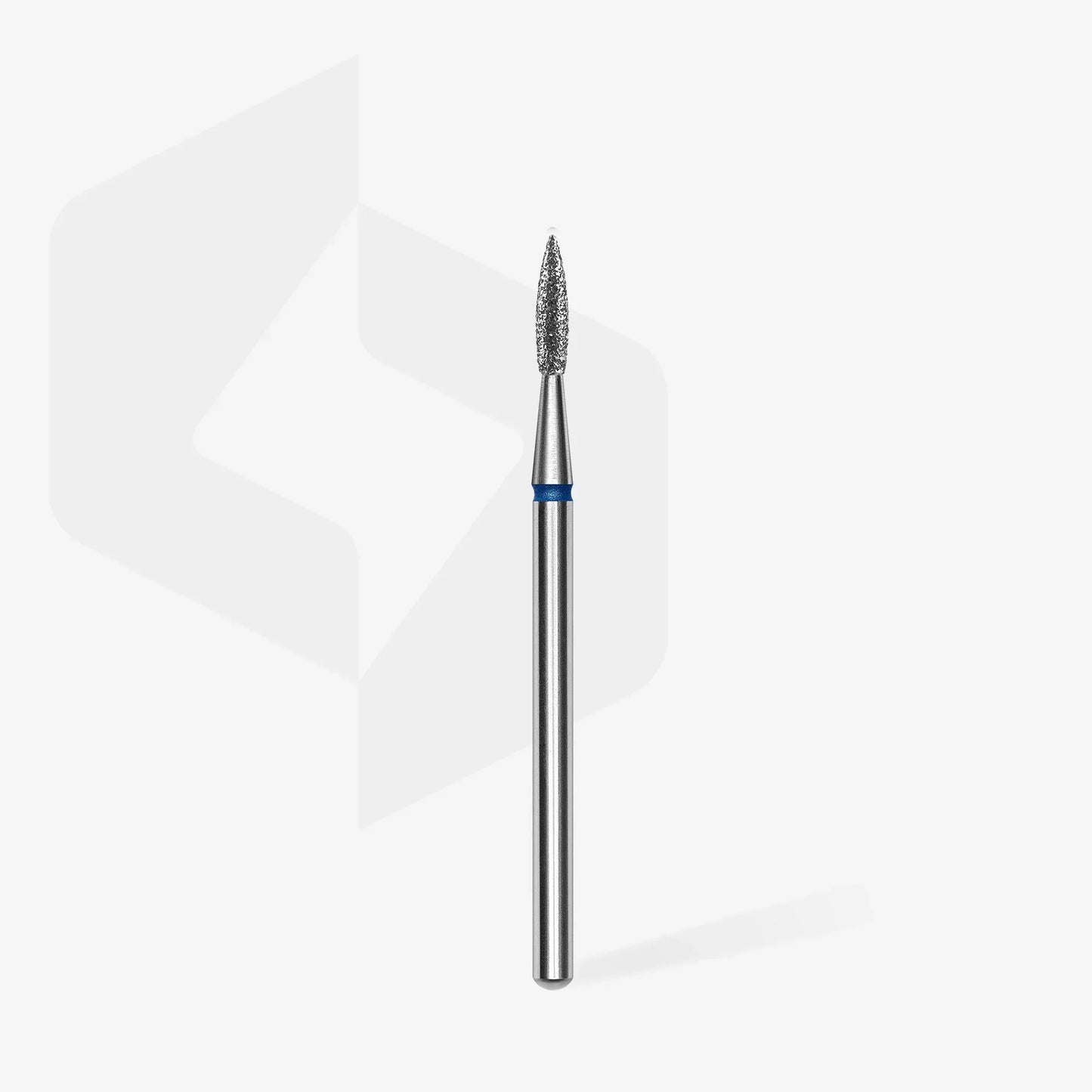 Diamond nail drill bit pointed flame blue EXPERT head diameter 1,8 mm / working part 8 mm image 1