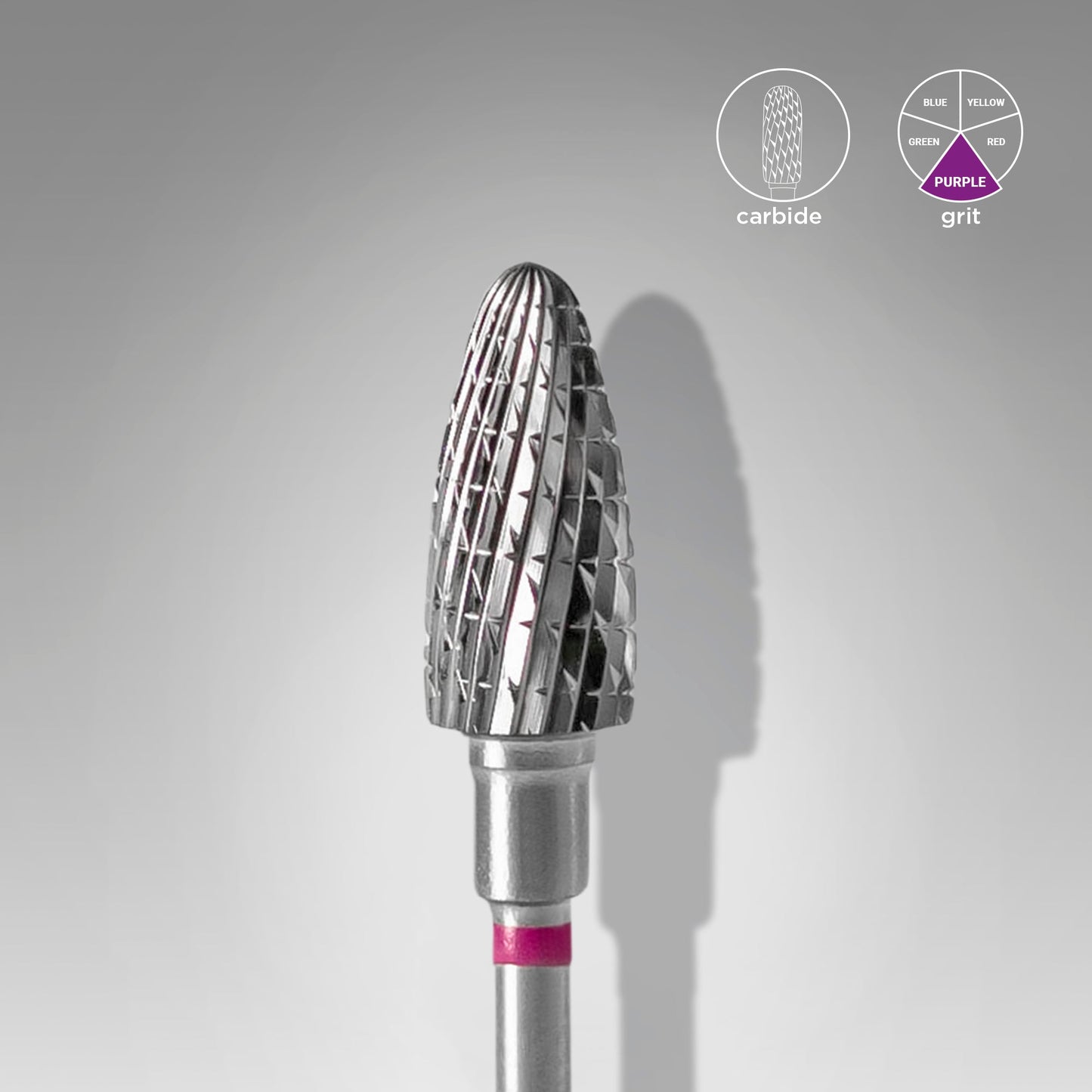 Carbide nail drill bit, “corn” purple, head diameter 6 mm / working part 14 mm image 0