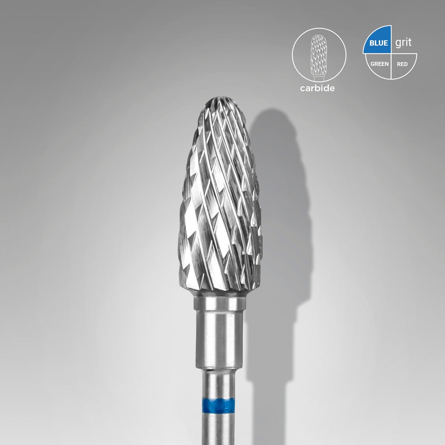 Carbide nail drill bit, "corn", blue, head diameter 6 mm/ working part 14 mm image 0