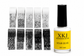UNS Black White Lace Transfer Foil With Nail Art Glue