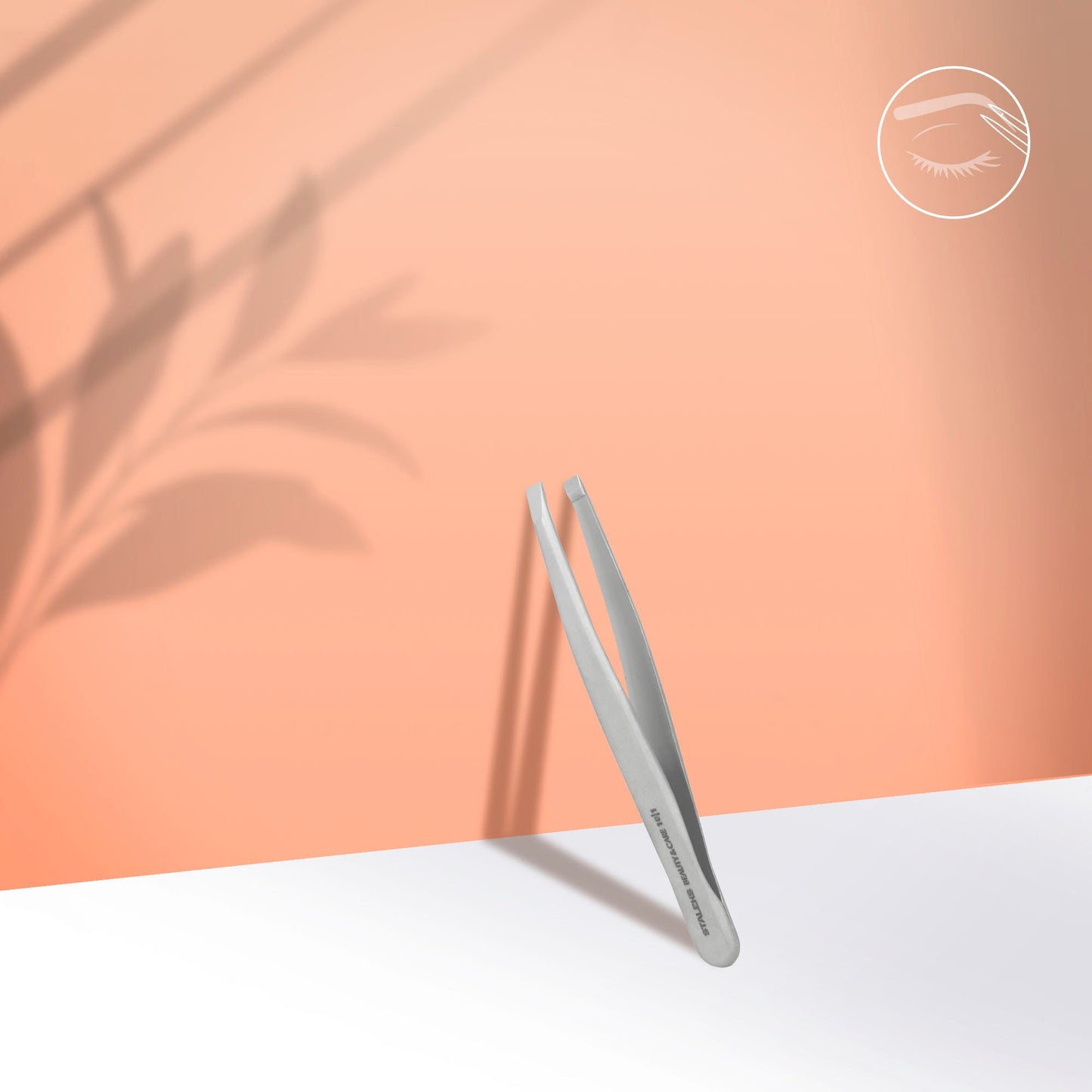 Eyebrow tweezers BEAUTY &amp; CARE 10 TYPE 1 (wide straight) image 0