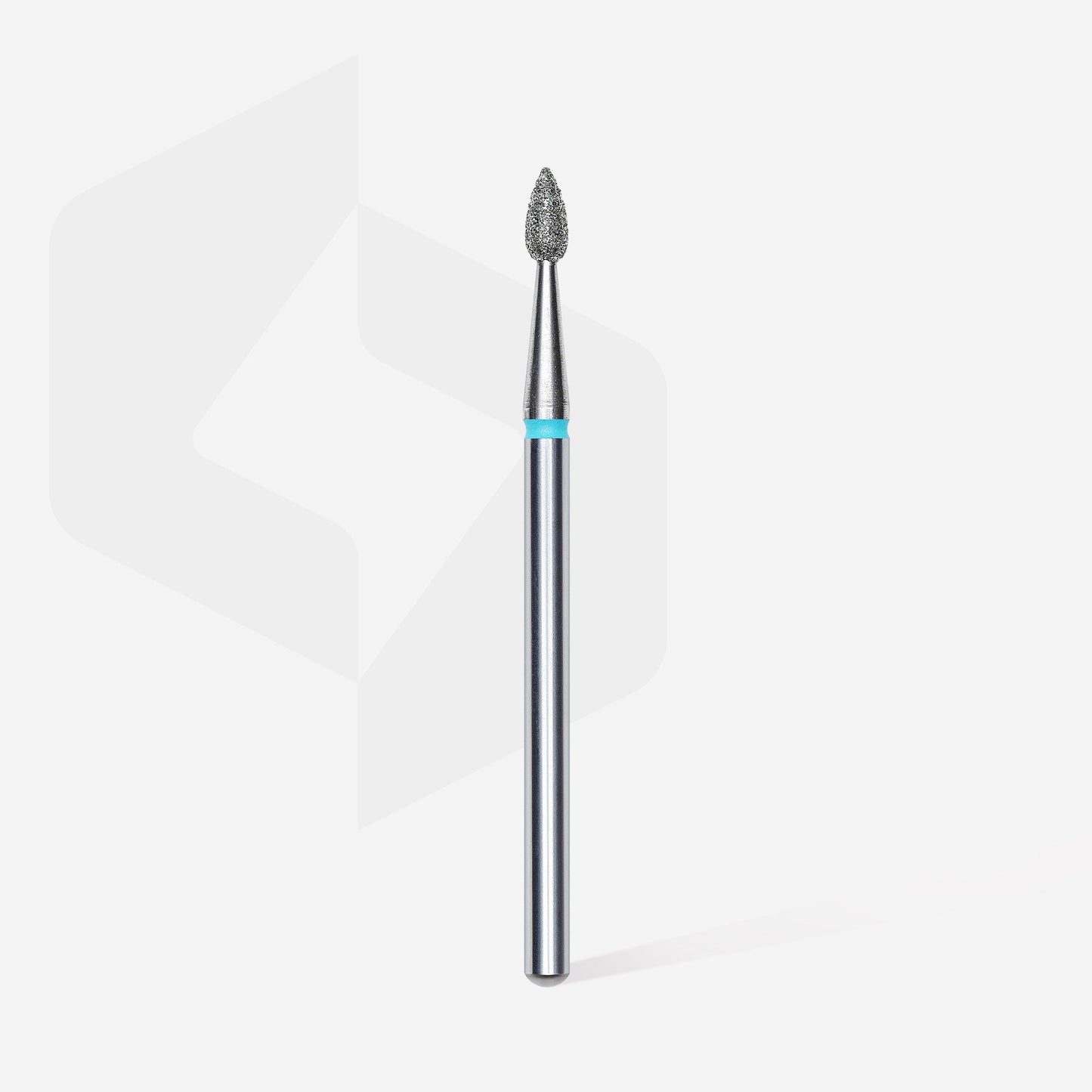 Diamond nail drill bit, "drop" , blue, head diameter 2,3 mm/ working part 5 mm image 1
