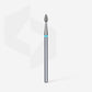 Diamond nail drill bit, "drop" , blue, head diameter 2,3 mm/ working part 5 mm image 1
