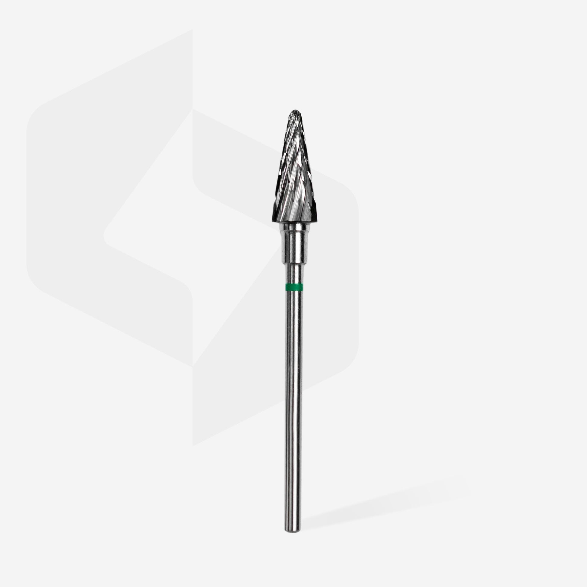 Carbide nail drill bit, “cone” green, head diameter 6 mm / working part 14 mm image 1
