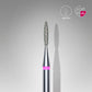 Diamond nail drill bit, "flame" , red, head diameter 1.6 mm/ working part 8 mm (6 pcs) image 0