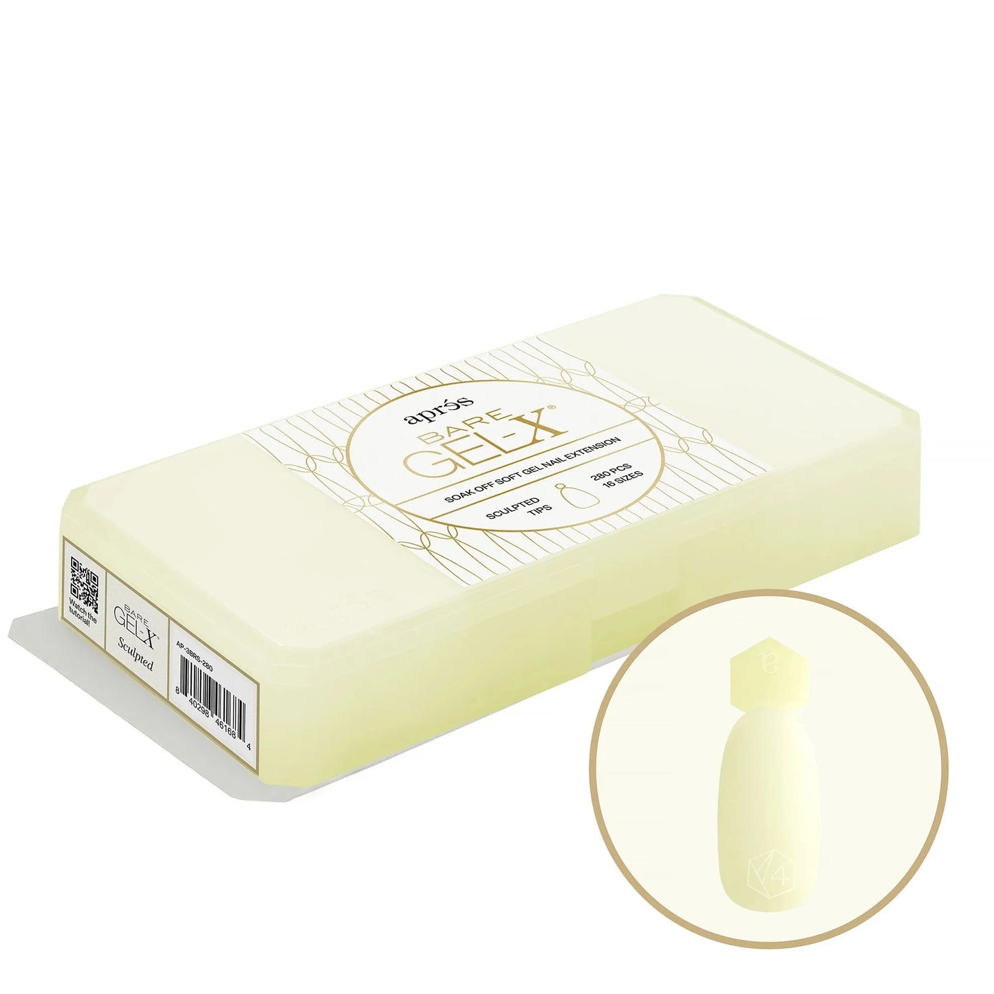 Aprés Bare Gel-X® Sculpted Box of Tips (16 sizes, 280pcs)
