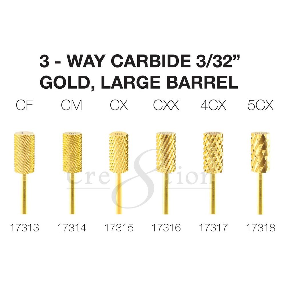 Cre8tion Nail Drill Tip - 3-Way Carbide (New Cut) - Universal Nail Supplies